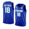 finland 2022 fiba basketball world cup mikael jantunen blue away jersey