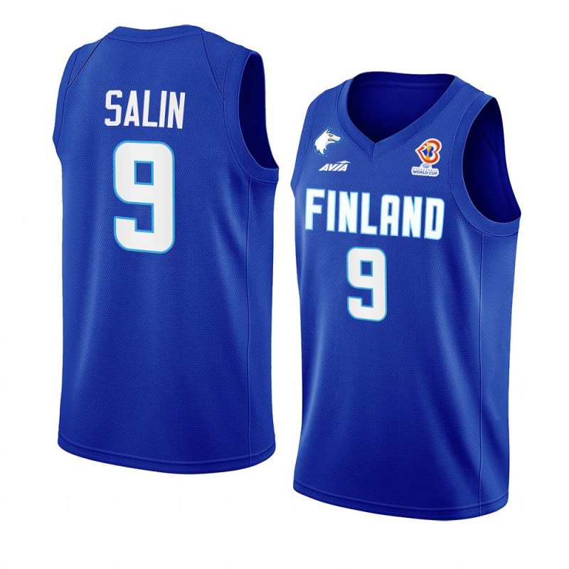 finland 2022 fiba basketball world cup sasu salin blue away jersey