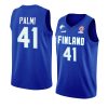 finland 2022 fiba basketball world cup topias palmi blue away jersey