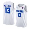 finland fiba eurobasket 2022 hanno mottola white home jersey