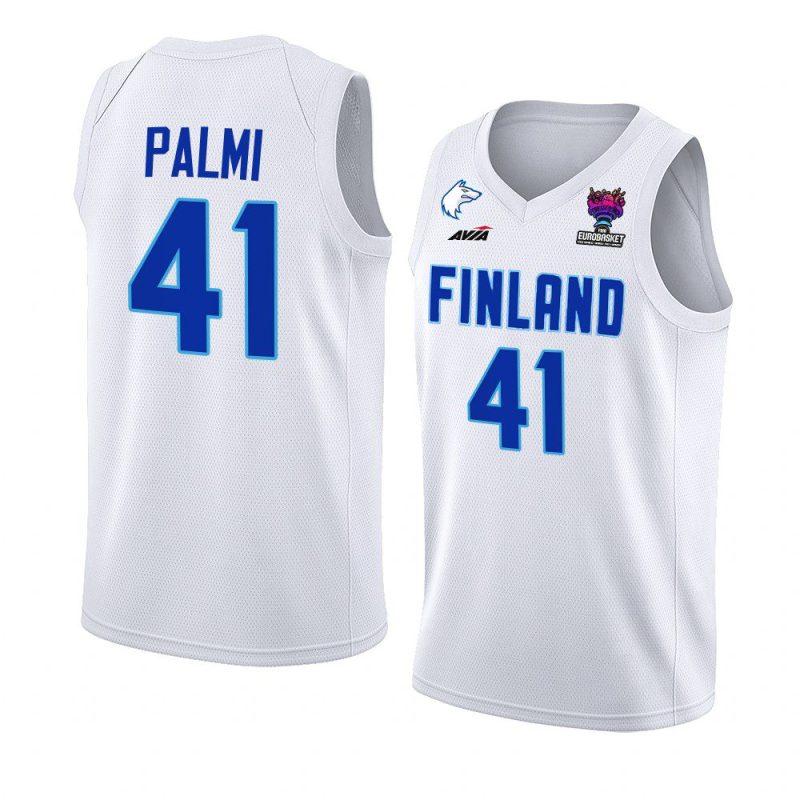 finland fiba eurobasket 2022 topias palmi white home jersey