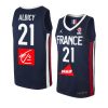 france team 2023 fiba basketball world cup andrew albicy blue ffbb home jersey