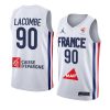 france team 2023 fiba basketball world cup paul lacombe white jersey