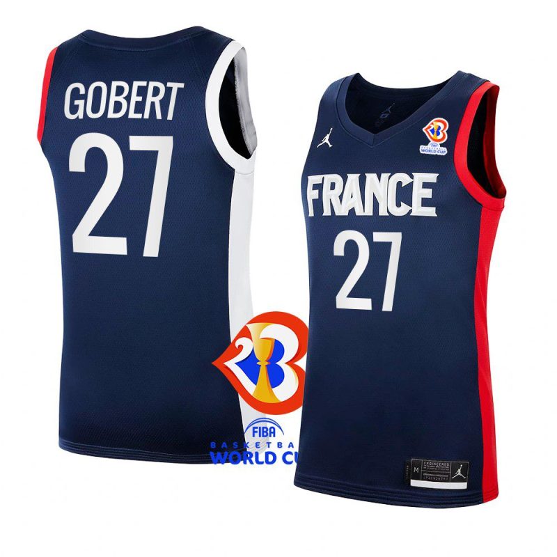 france team 2023 fiba basketball world cup rudy gobert blue ffbb home jersey