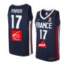 france team 2023 fiba basketball world cup vincent poirier blue ffbb home jersey