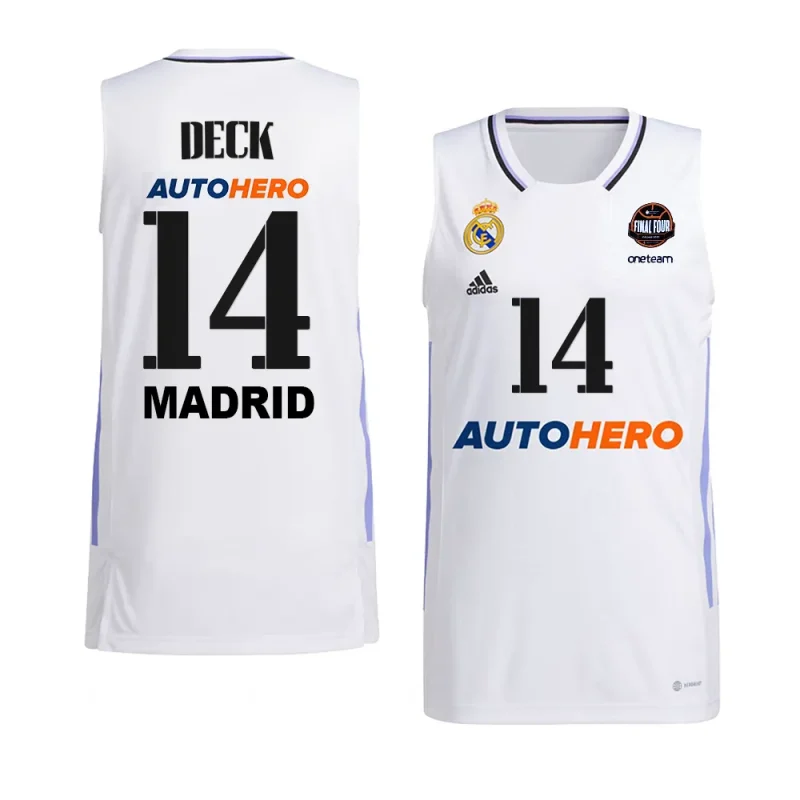 gabriel deck real madrid 11th euroleague champions home shirtjersey white