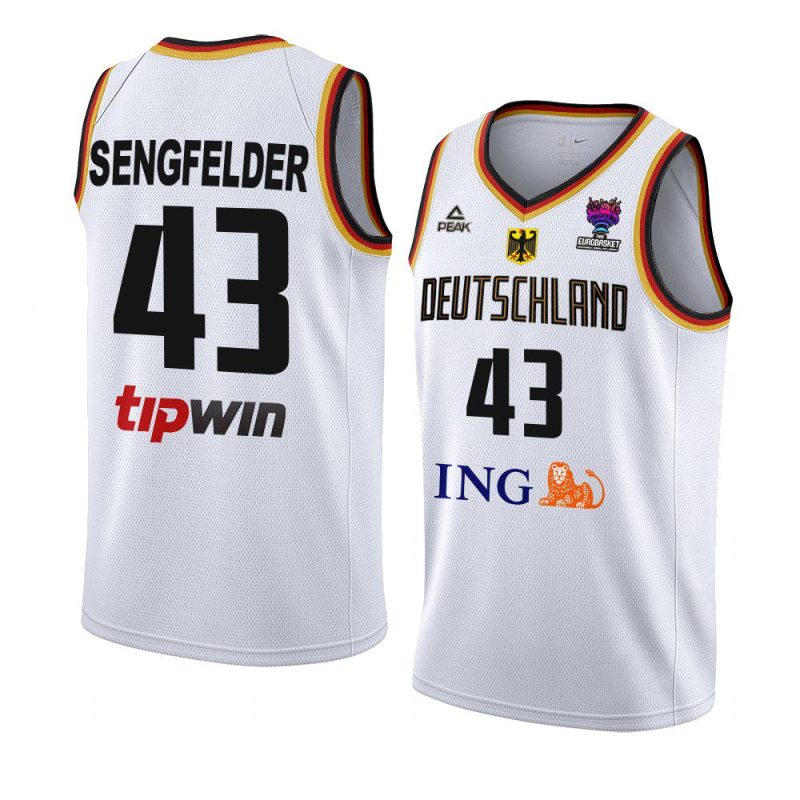 germany basketball fiba eurobasket 2022 christian sengfelder white home jersey