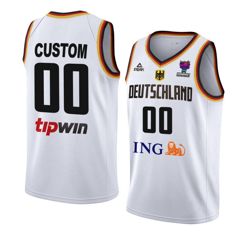 germany basketball fiba eurobasket 2022 custom white home jersey