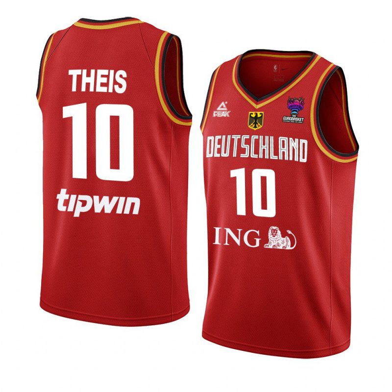 germany basketball fiba eurobasket 2022 daniel theis red jersey