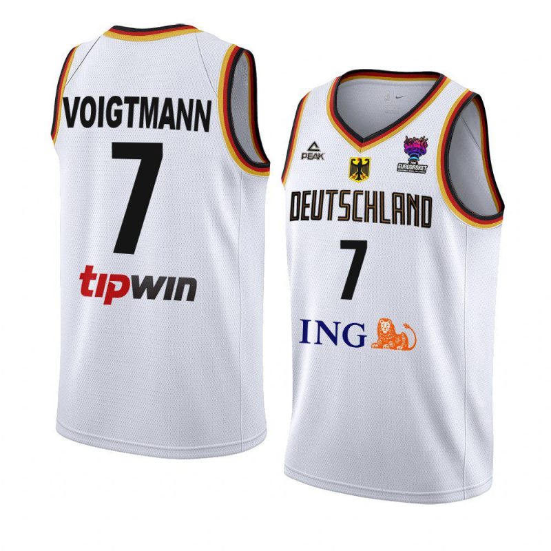 germany basketball fiba eurobasket 2022 johannes voigtmann white home jersey