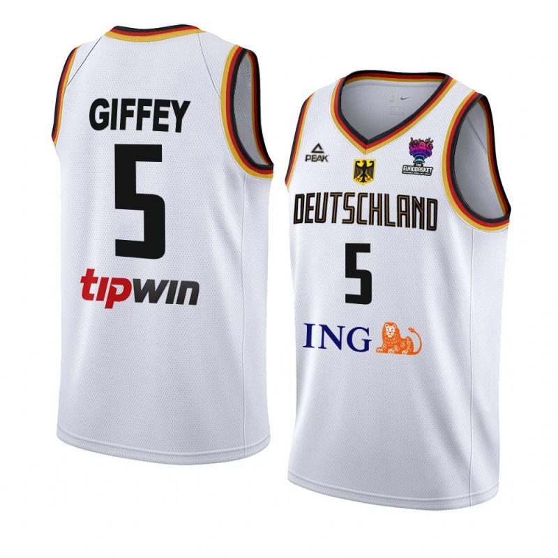 germany basketball fiba eurobasket 2022 niels giffey white home jersey