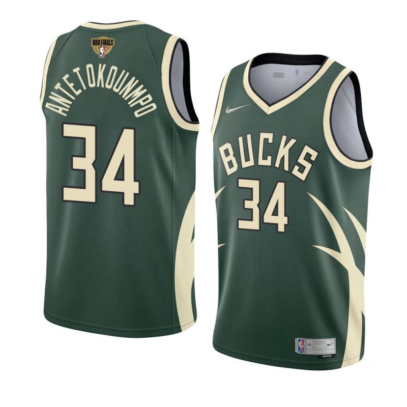 giannis antetokounmpo earned jersey 2021 nba finals green