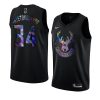 giannis antetokounmpo jersey iridescent holographic black limited edition