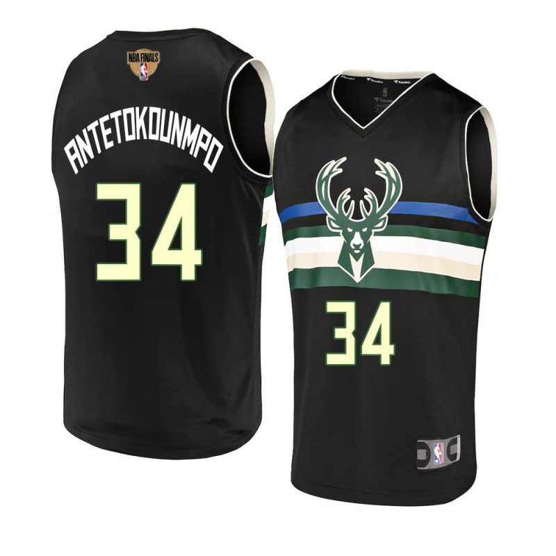 giannis antetokounmpo statement edition jersey 2021 nba finals black