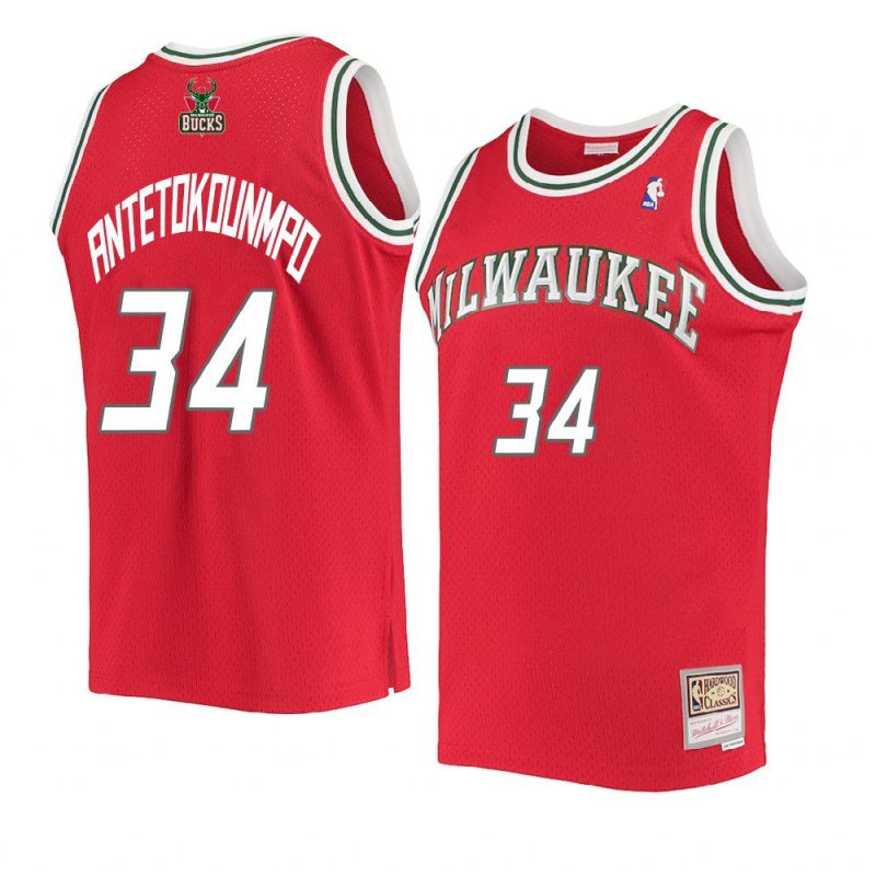 giannis antetokounmpo swingman jersey hardwood classics red