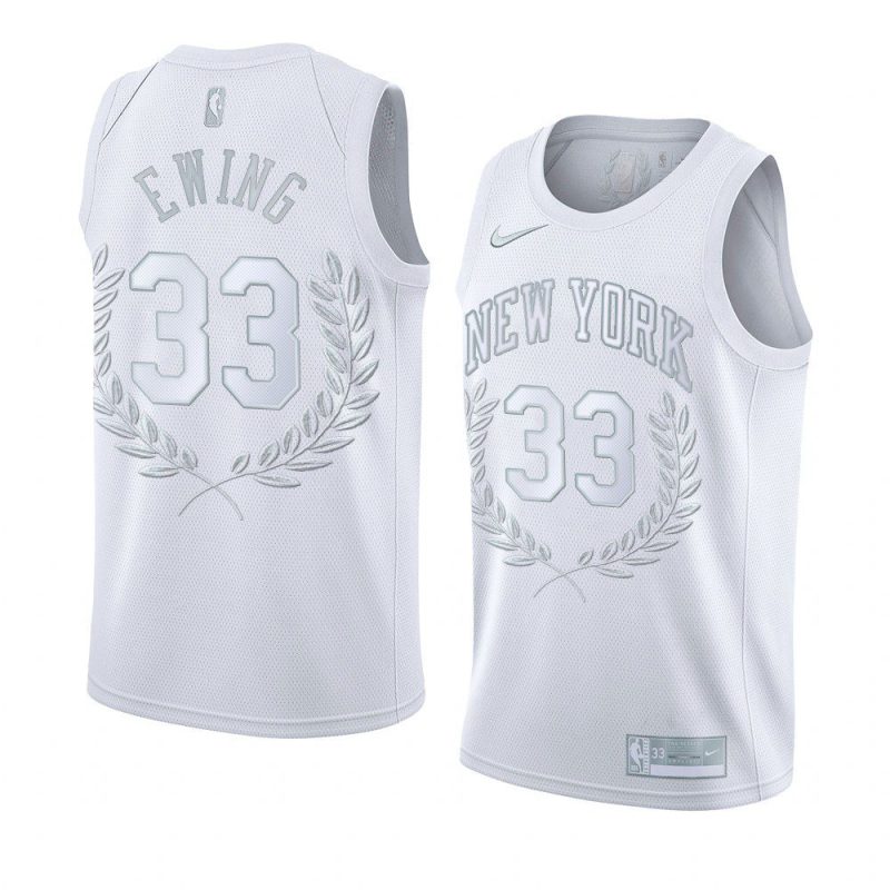 glory limited patrick ewing jersey retired number white