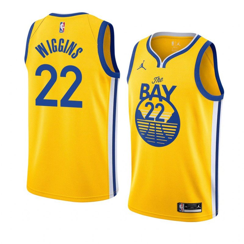 golden state warriors andrew wiggins gold statement jersey