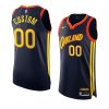 golden state warriors custom navy authentic city edition jersey