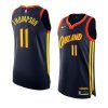 golden state warriors klay thompson navy authentic city edition jersey