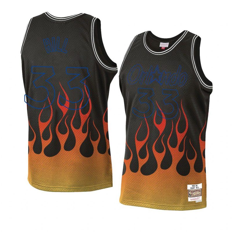 grant hill jersey flames black