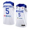 greece team fiba basketball world cup 2022 giannoulis larentzakis white home jersey