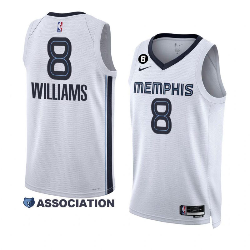 grizzlies ziaire williams white 2022 23association edition no.6 patch jersey