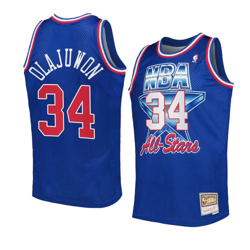 hakeem olajuwon 1992 all star jersey rockets bluewestern conference