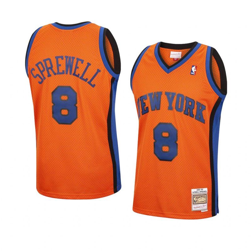 hardwood classics latrell sprewell jersey reload orange