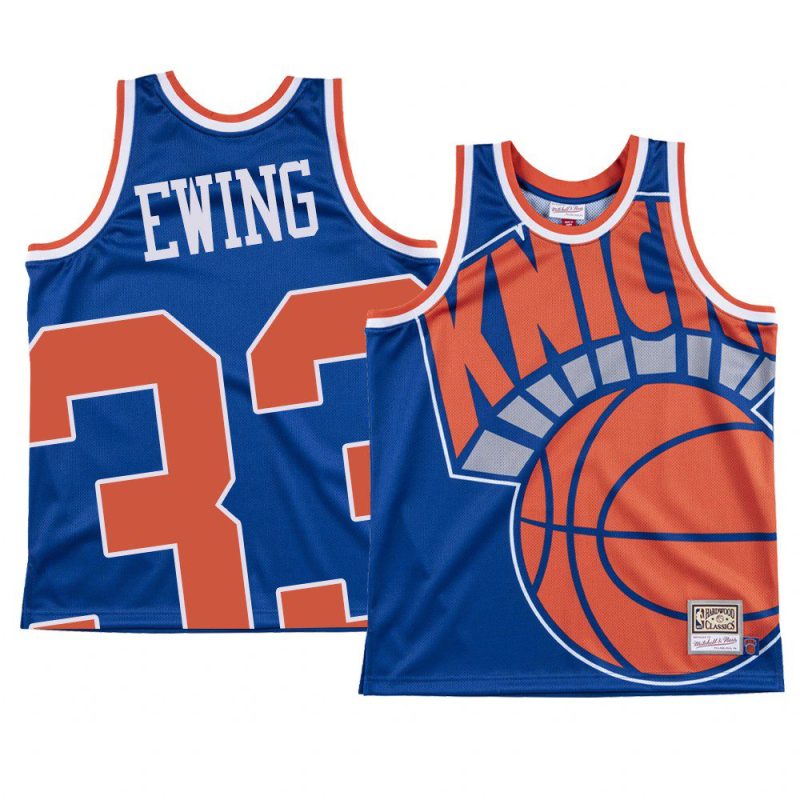 hardwood classics patrick ewing jersey big face blue