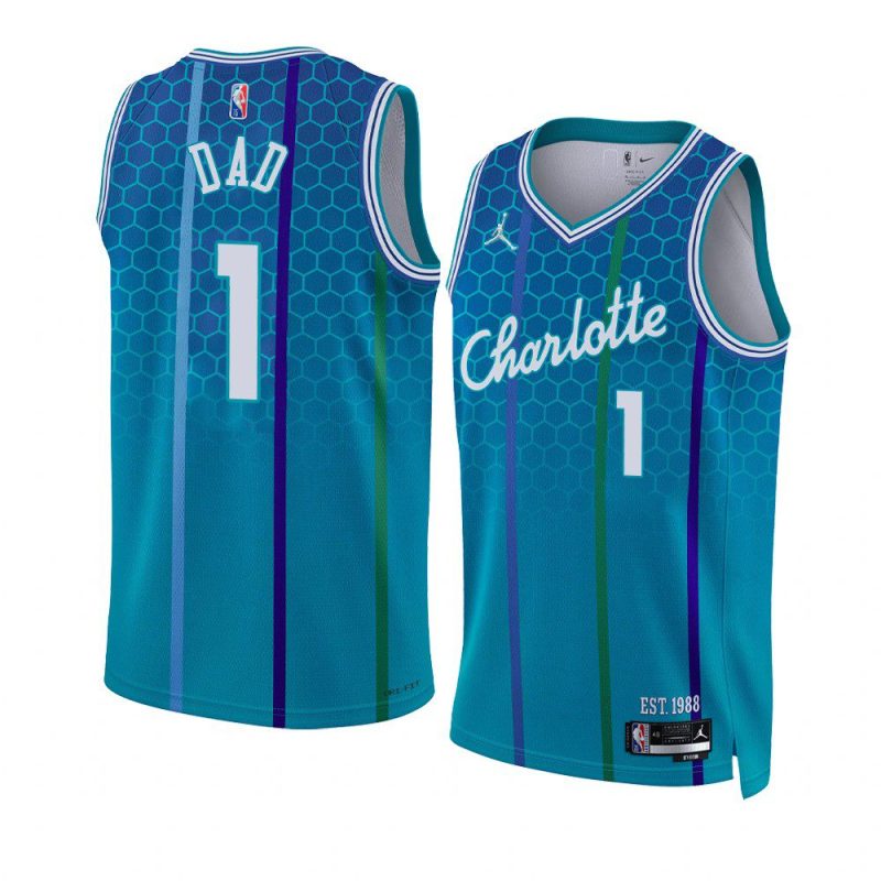 hornets no.1 dad jersey 2022 fathers day gift blue