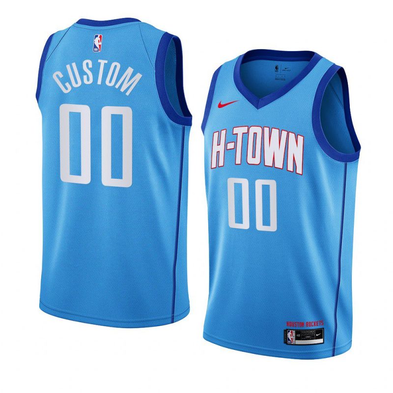 houston rockets custom blue city jersey