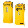 hunter dickinson dri fit swingman jersey basketball yellow