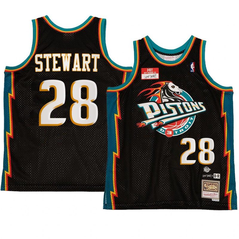 isaiah stewart jersey bleacher remix black hardwood classics