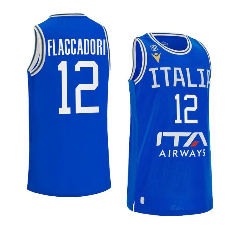 italy basketball 2023 fiba world cup diego flaccadori blue home jersey