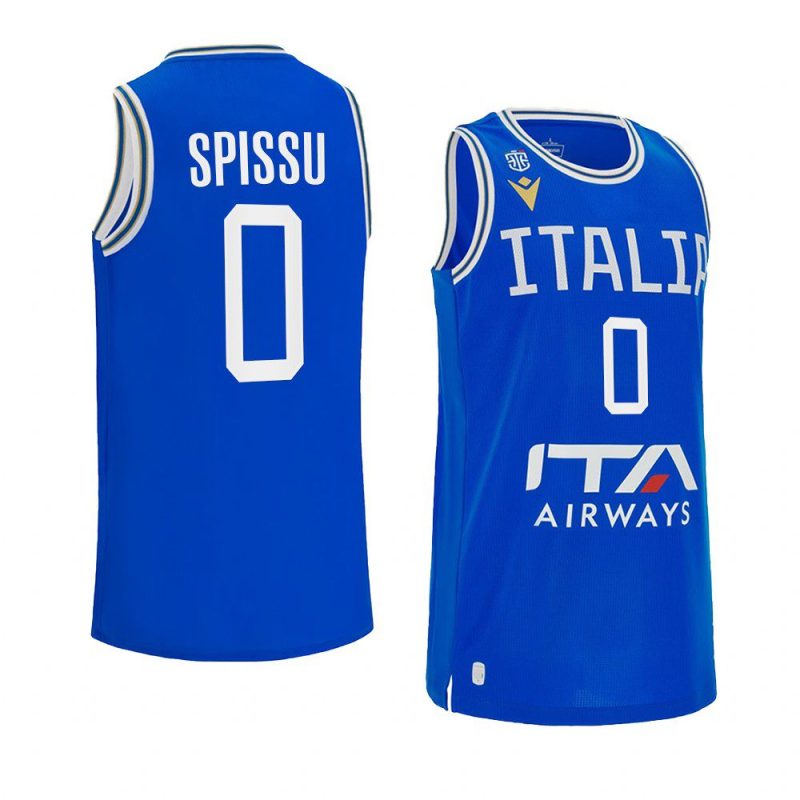 italy basketball 2023 fiba world cup marco spissu blue home jersey