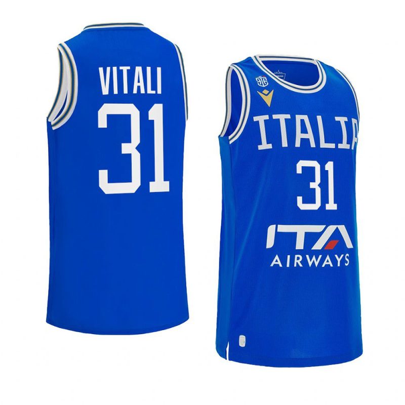 italy basketball 2023 fiba world cup michele vitali blue home jersey