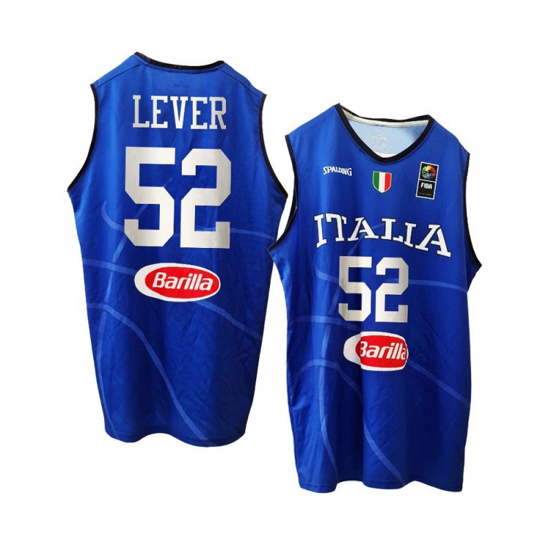 italy team 2023 fiba basketball world cup alessandro lever blue home jersey