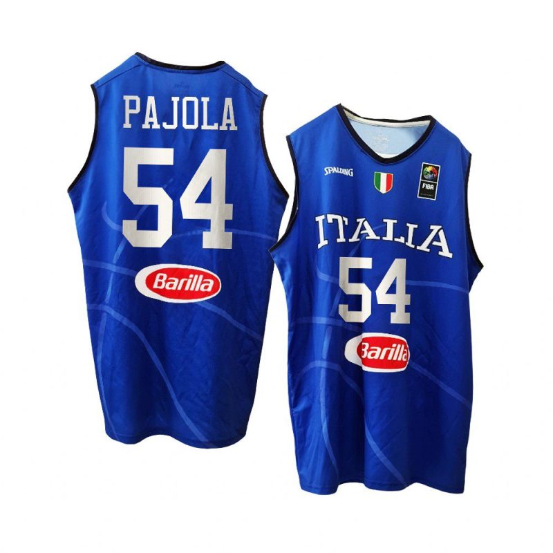 italy team 2023 fiba basketball world cup alessandro pajola blue home jersey