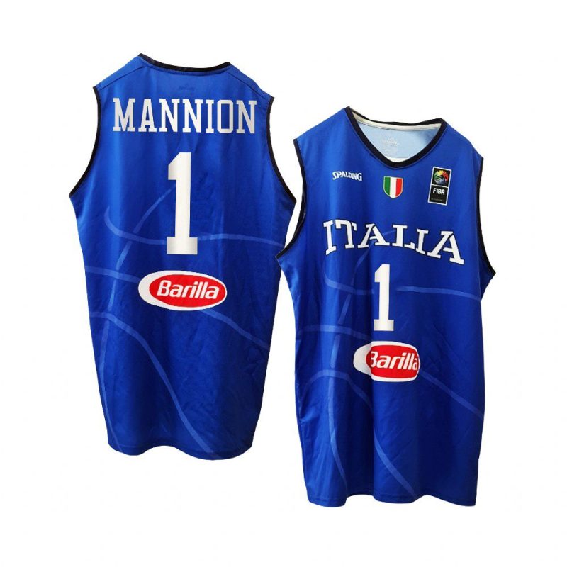italy team 2023 fiba basketball world cup nico mannion blue home jersey