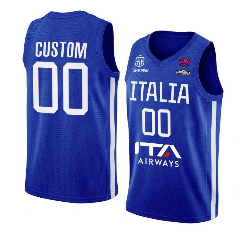 italy team eurobasket 2022 custom blue home jersey