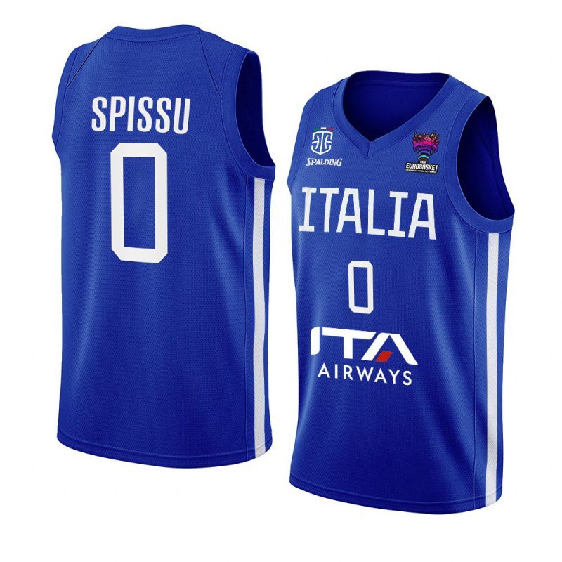 italy team eurobasket 2022 marco spissu blue home jersey