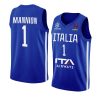 italy team eurobasket 2022 nicolo mannion blue home jersey