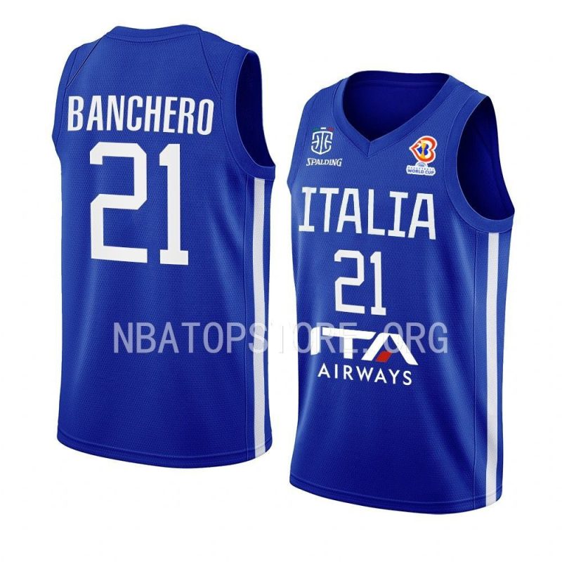 italy team fiba basketball world cup 2023 paolo banchero white jersey