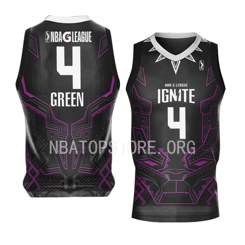 jalen green marvel super hero day jersey 2022black panther black