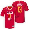 james harden clutch city red sleeve jersey