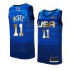 javale mcgee 4 consecutive gold medal jersey tokyo olympics champions blue 2021