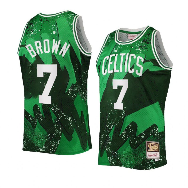 jaylen brown jersey retro tie dye green nba 75th