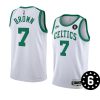 jaylen brown men forever no.6 patch jersey classic white