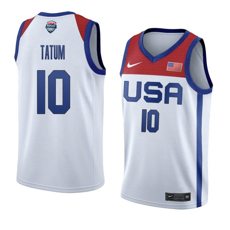jayson tatum home basketball jeysey tokyo olympics white 2021