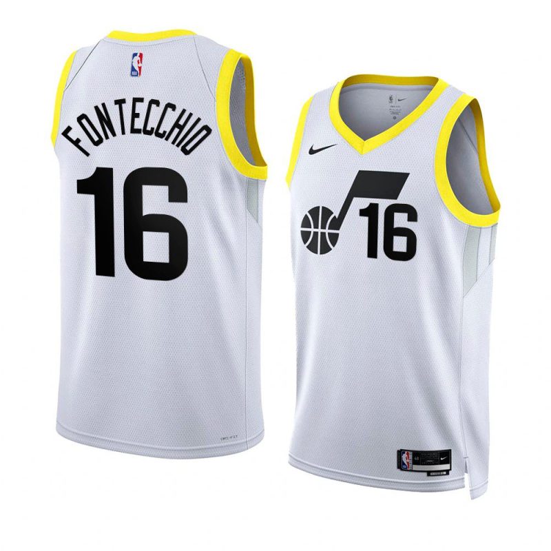 jazz simone fontecchio white 2022 23association edition remix jersey